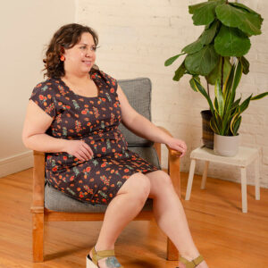Artsy Traveler Plus Size Dress - Botanical Dusk - Image 6