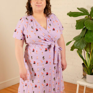 Katie Plus Size Wrap Dress - Two Step Lavender - Image 4