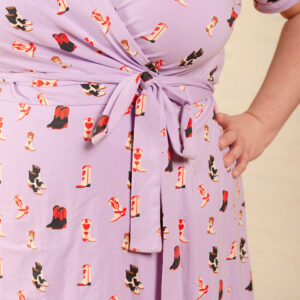 Katie Plus Size Wrap Dress - Two Step Lavender - Image 2