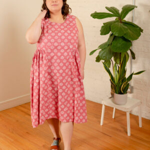 Melody Plus Size Midi Dress - Floral Stamp Rose - Image 4