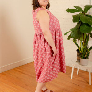 Melody Plus Size Midi Dress - Floral Stamp Rose - Image 5
