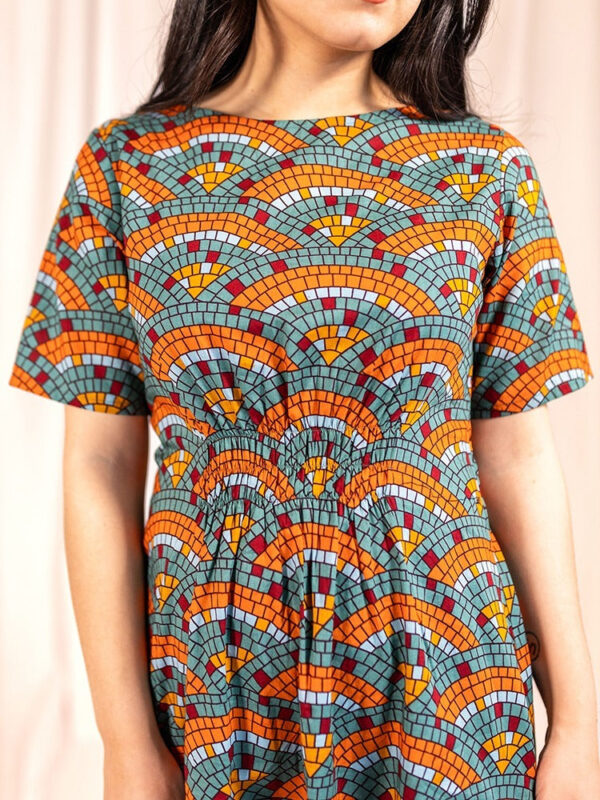 Artsy Traveler Midi Dress - Mosaic Fan - Image 4