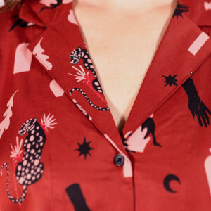 Camp Shirt - Modern Objects Cranberry - Image 4