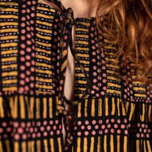 Devi Blouse - Dots And Dashes Yellow - Image 6