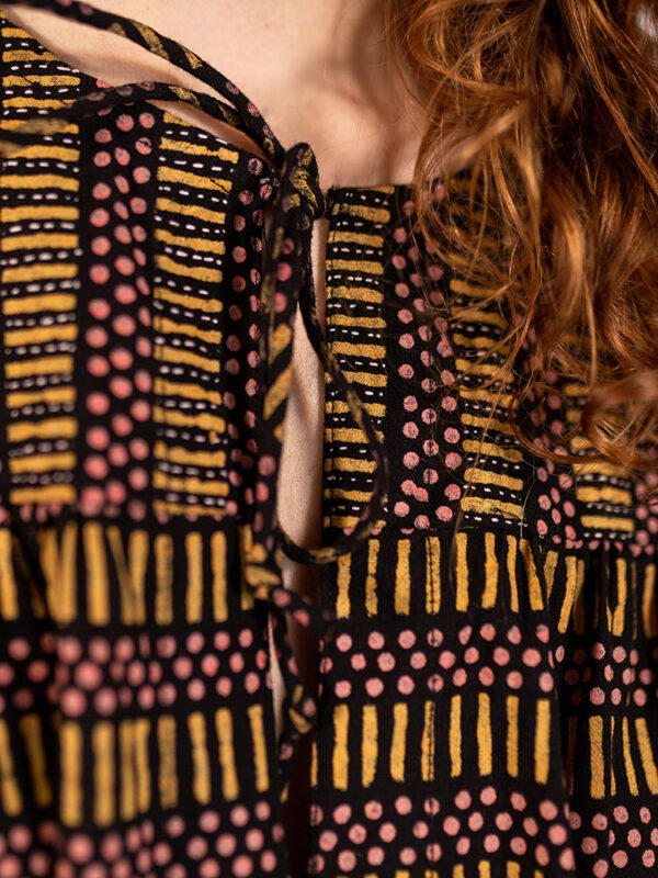 Devi Blouse - Dots And Dashes Yellow - Image 6
