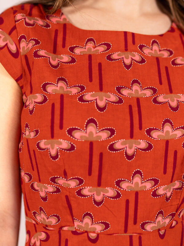 Marseille Dress - Mod Daisy Spiced Coral - Image 2