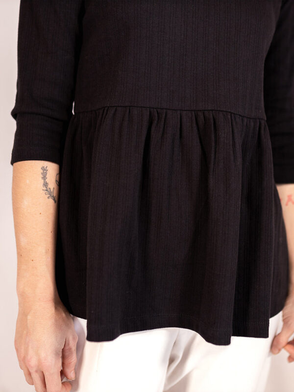 Paloma Top - Black Rib Knit - Image 6