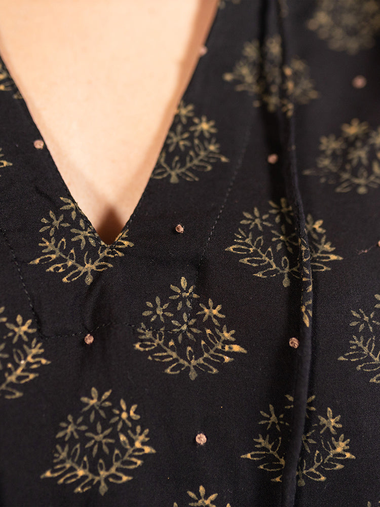 Sohla Mini Dress - Floral Stamp Black - Image 6