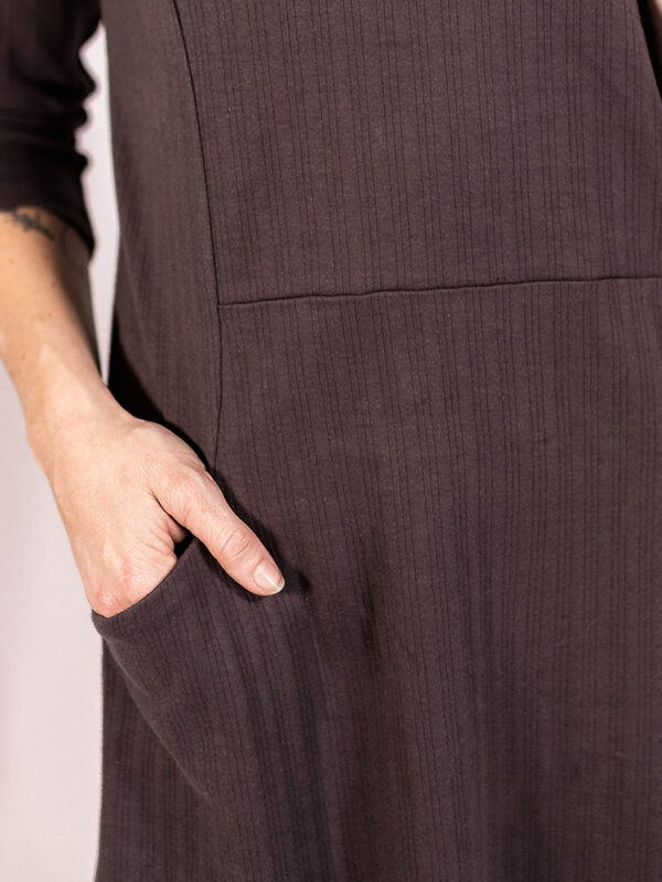 Sweet Seams Dress - Shale Rib Knit - Image 4