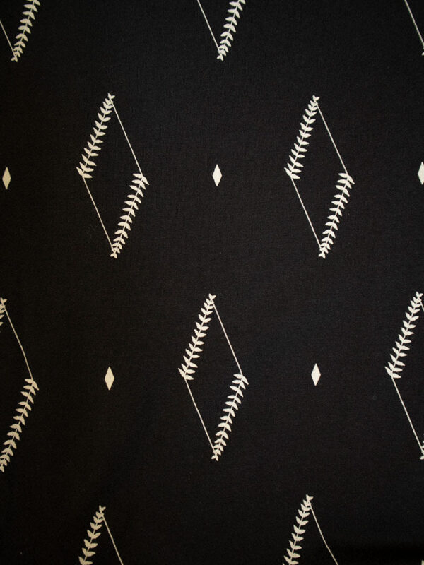 Fold Over Bootcut Pant - Diamond Vine Black - Image 3