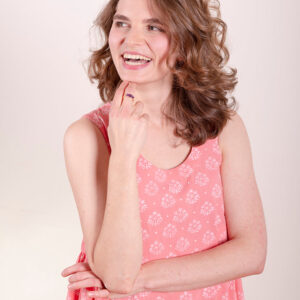 Melody Midi Dress - Floral Stamp Rose - Image 2