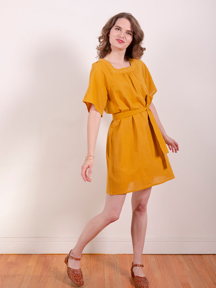 Alexis Mini Dress - Turmeric - Image 2