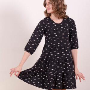Bellini Long Sleeve Dress - Onyx Eyes - Image 2