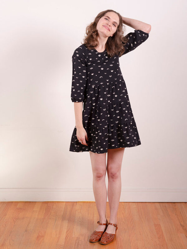 Bellini Long Sleeve Dress - Onyx Eyes - Image 4