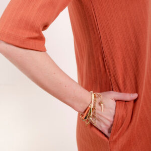 Eve Dress - Sandstone Rib Knit - Image 2
