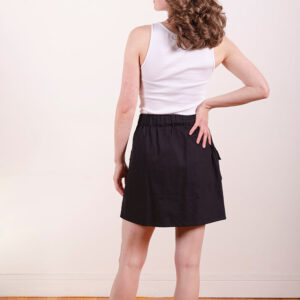 Pocket Skirt - Black Denim - Image 2