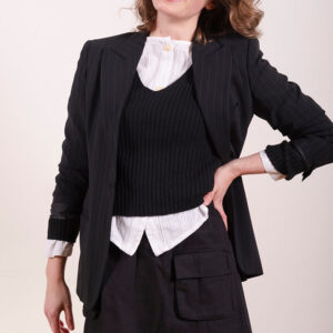 Pocket Skirt - Black Denim - Image 4