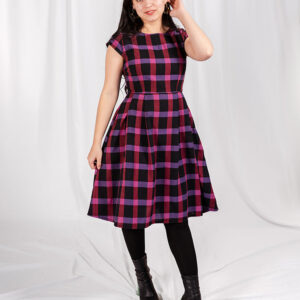 Devonshire Dress - Ultra Violet Plaid - Image 3