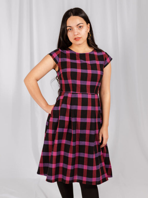 Devonshire Dress - Ultra Violet Plaid - Image 7