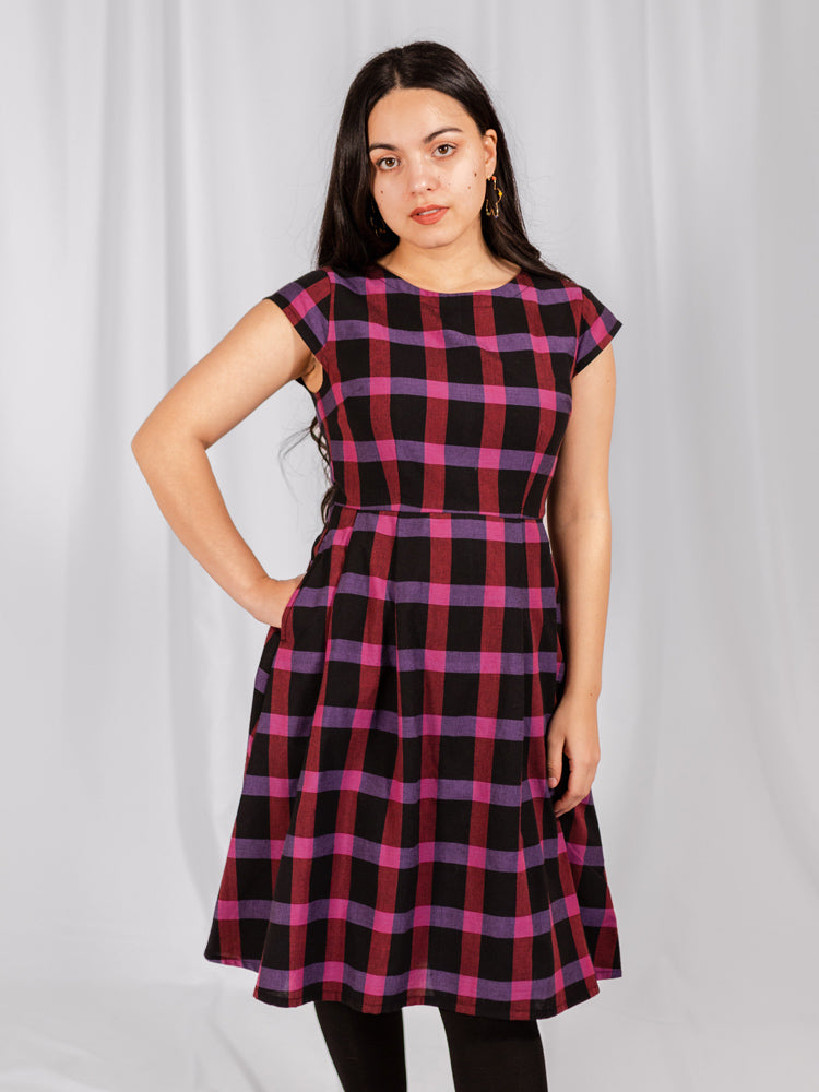 Devonshire Dress - Ultra Violet Plaid - Image 7