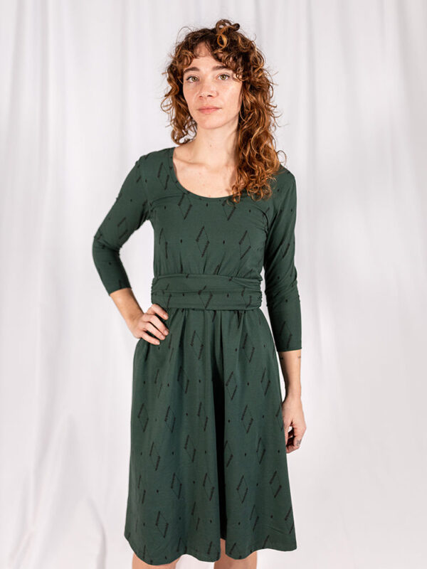 Novela Dress - Diamond Vine Dark Sage - Image 7