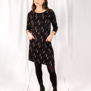 Sweet Seams Dress - Diamond Vine Black - Image 1