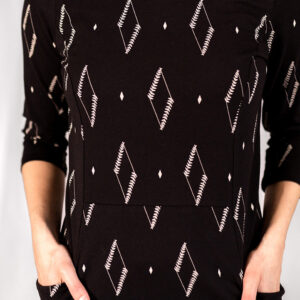 Sweet Seams Dress - Diamond Vine Black - Image 2