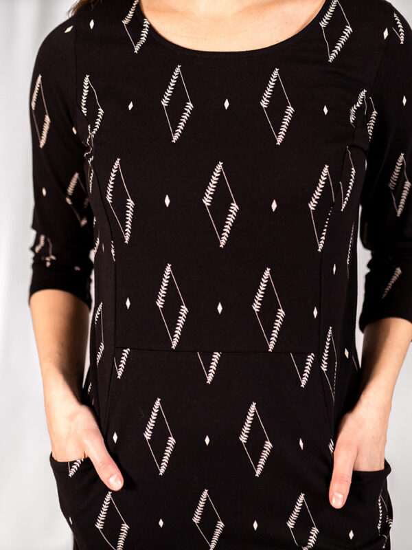 Sweet Seams Dress - Diamond Vine Black - Image 2