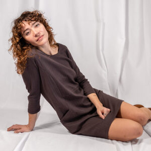 Sweet Seams Dress - Shale Rib Knit - Image 5