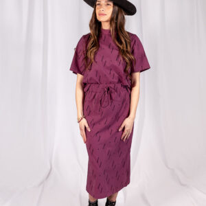 Isla Skirt - Diamond Vine Dark Purple - Image 2