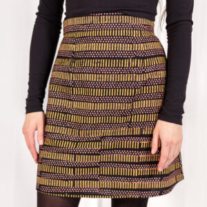 Val Mini Skirt - Dots And Dashes Yellow - Image 1