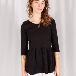 Paloma Top - Black Rib Knit - Image 5