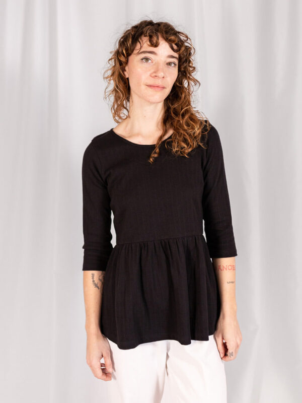 Paloma Top - Black Rib Knit - Image 5