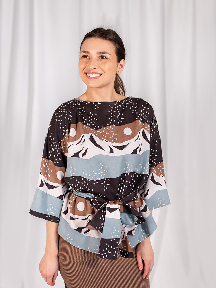 Ruth Top - Mountain Stripe - Image 6