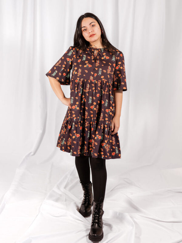 Adelaide Tiered Mini Dress - Botanical Dusk - Image 2