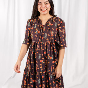 Adelaide Tiered Mini Dress - Botanical Dusk - Image 3