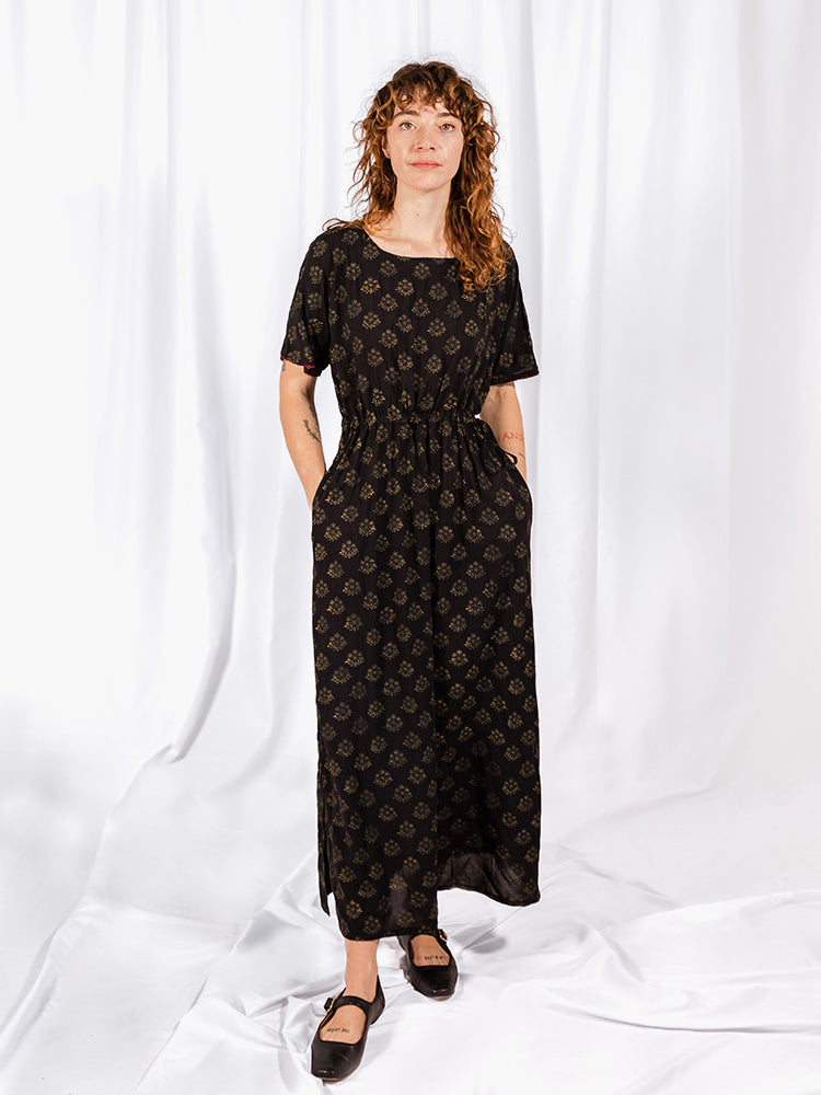 Aimee Maxi Dress - Floral Stamp Black - Image 7