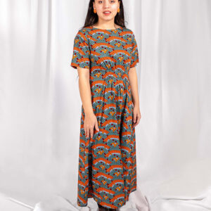 Artsy Traveler Midi Dress - Mosaic Fan - Image 3