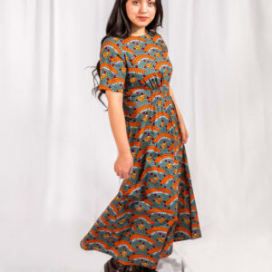 Artsy Traveler Midi Dress - Mosaic Fan - Image 5