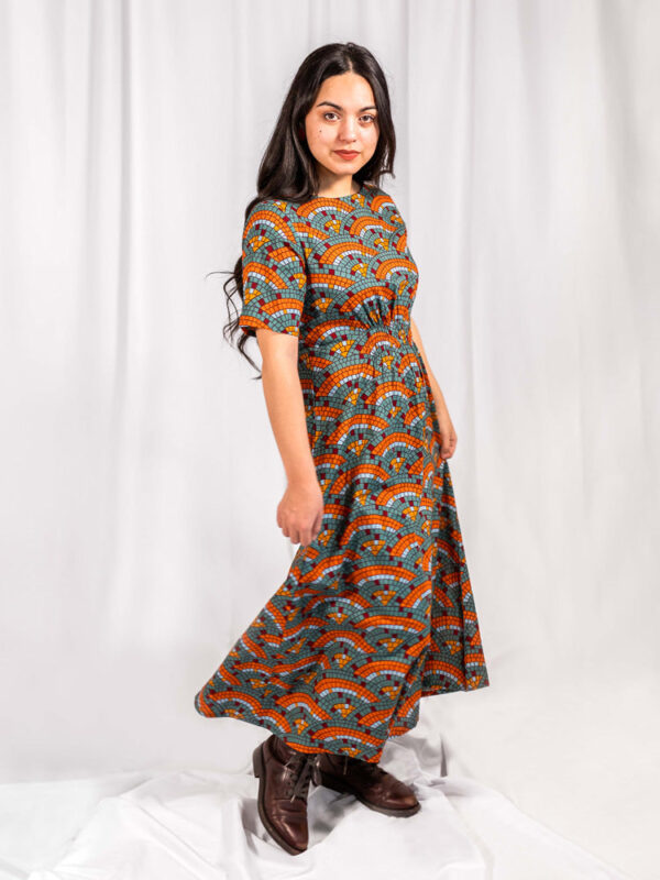 Artsy Traveler Midi Dress - Mosaic Fan - Image 5