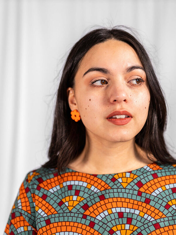 Artsy Traveler Midi Dress - Mosaic Fan - Image 6