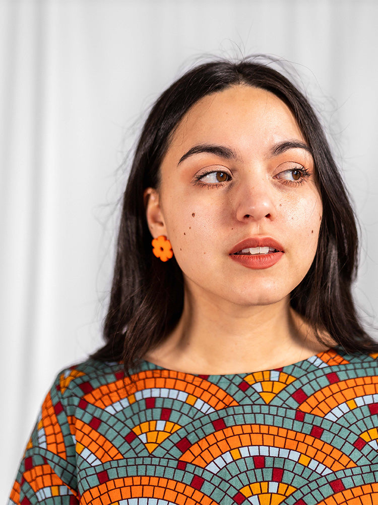 Artsy Traveler Midi Dress - Mosaic Fan - Image 6