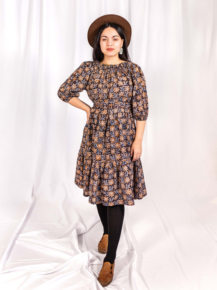 Marnie Dress - Sunflower Black - Image 5