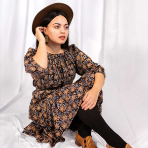 Marnie Dress - Sunflower Black - Image 7