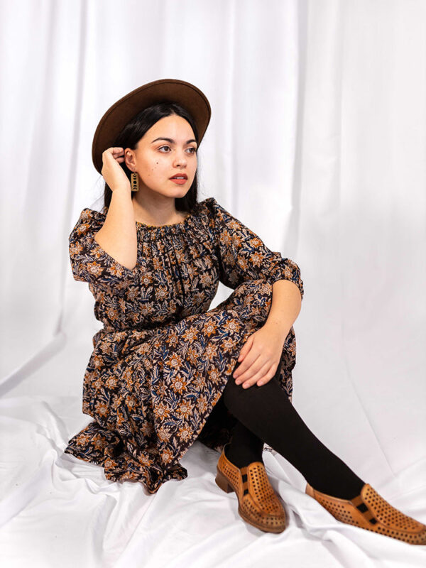 Marnie Dress - Sunflower Black - Image 7