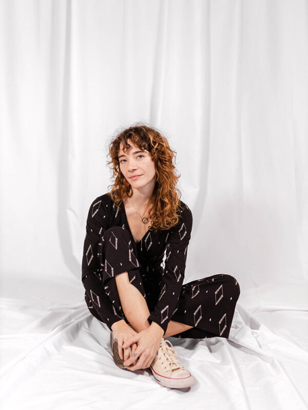 Rita Long Sleeve Jumpsuit - Diamond Vine Black - Image 3