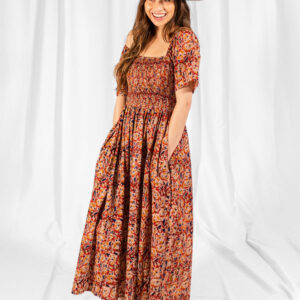 Teddy Midi Dress - Ruby Floral - Image 3