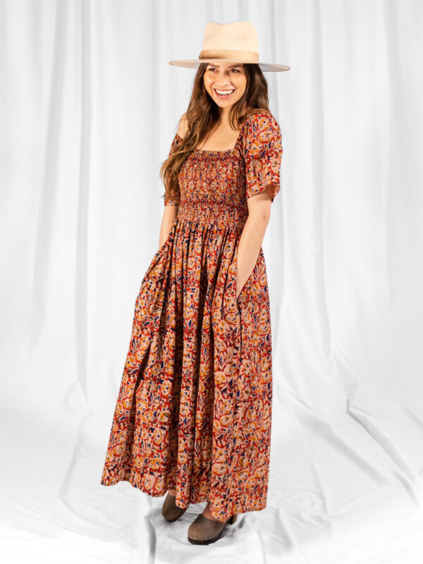 Teddy Midi Dress - Ruby Floral - Image 3