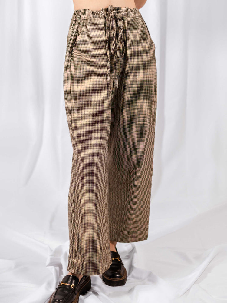 Emmy Drawstring Pant - Houndstooth - Image 4