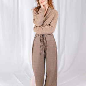 Emmy Drawstring Pant - Houndstooth - Image 1